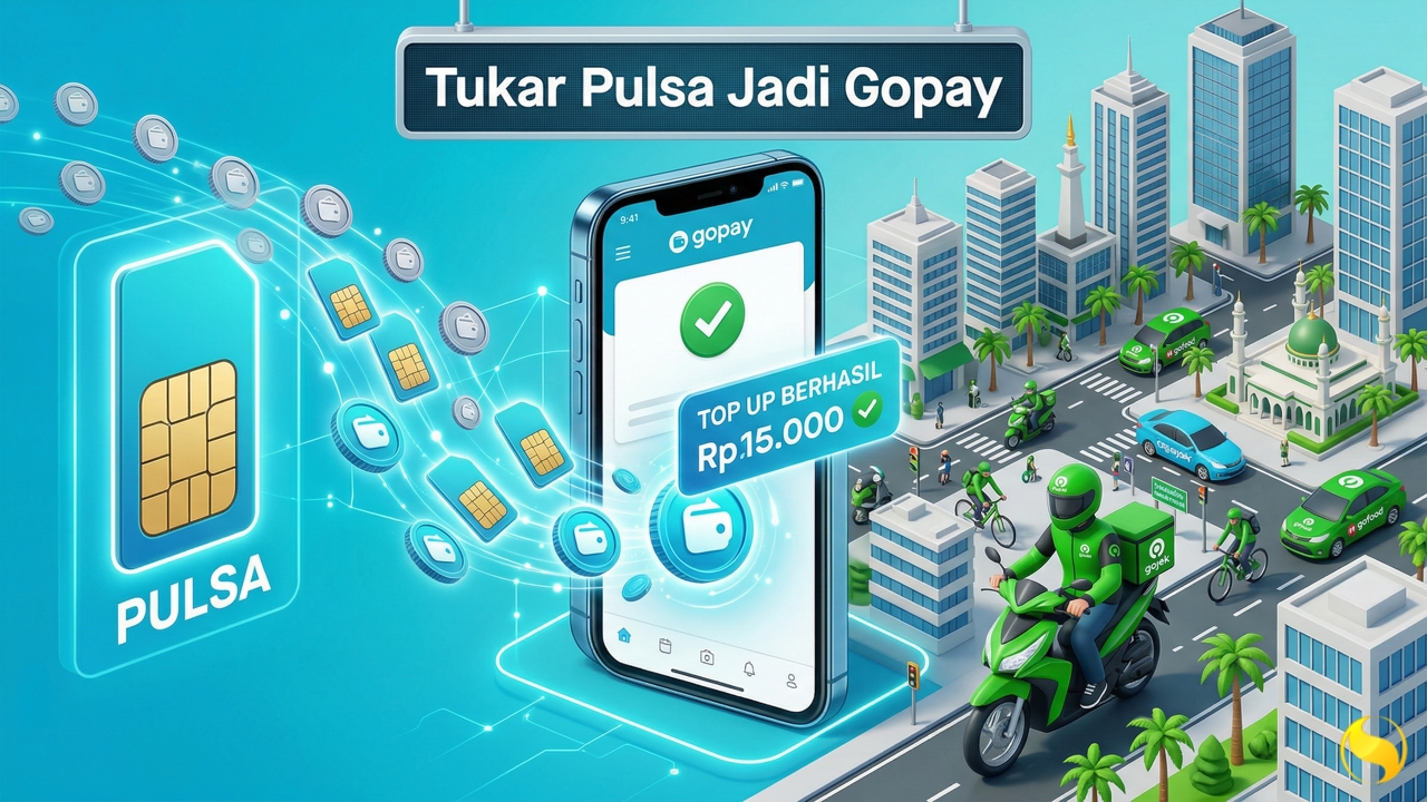 Tukar Pulsa Jadi Gopay