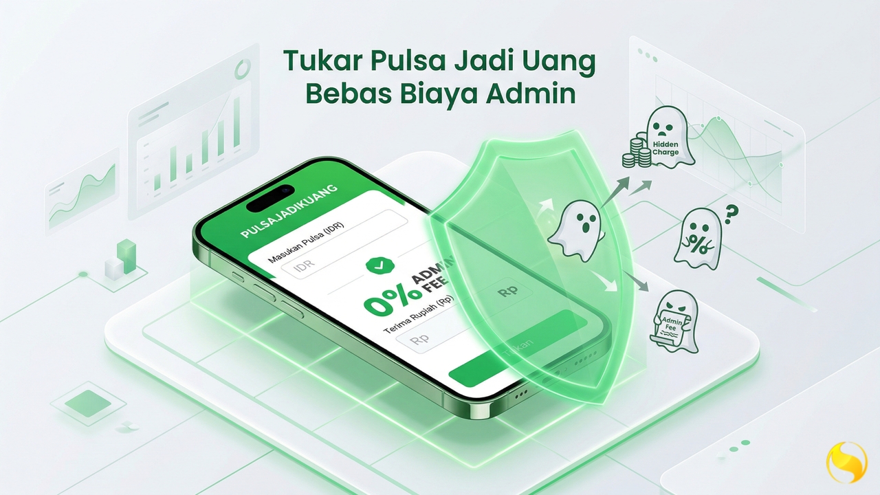 Tukar Pulsa Jadi Uang bebas biaya admin