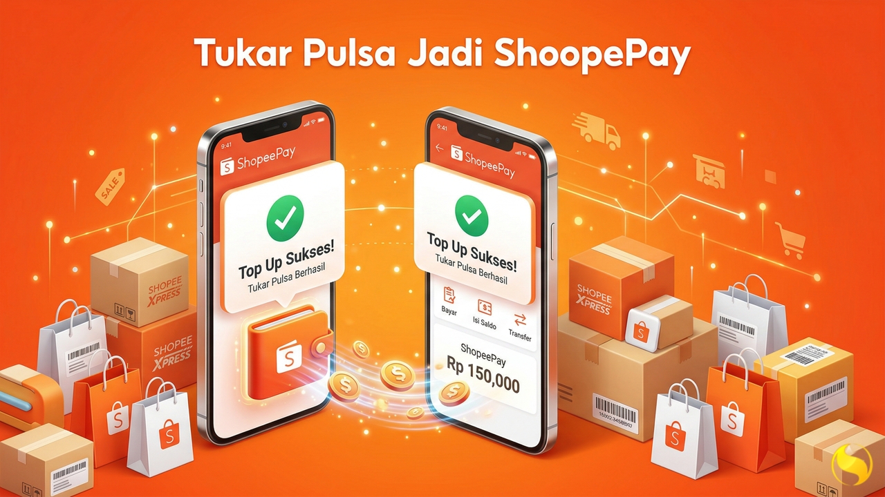 Tukar Pulsa Jadi Shopeepay
